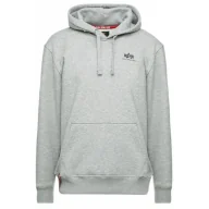 Odzież taktyczna i umundurowanie - Bluza z kapturem Alpha Industries Small Logo Basic 196318 17 - Szary Melanż  M - miniaturka - grafika 1