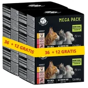 Mokra karma dla kotów - PetRepublic karma mokra dla kota kawałki w delikatnym sosie MIX 3 smaków 48x100g - miniaturka - grafika 1