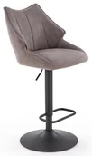 Taborety i hokery - Popielate barowe krzesło z podnóżkiem C8-G06 - miniaturka - grafika 1