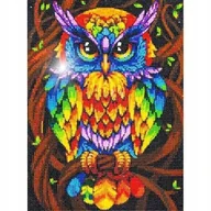 Zabawki kreatywne - HAFT DIAMENTOWY MOZAIKA 5D KOLOROWA SOWA ROZWIJA KREATYWNOŚĆ I WYOBRAŹNIĘ - miniaturka - grafika 1