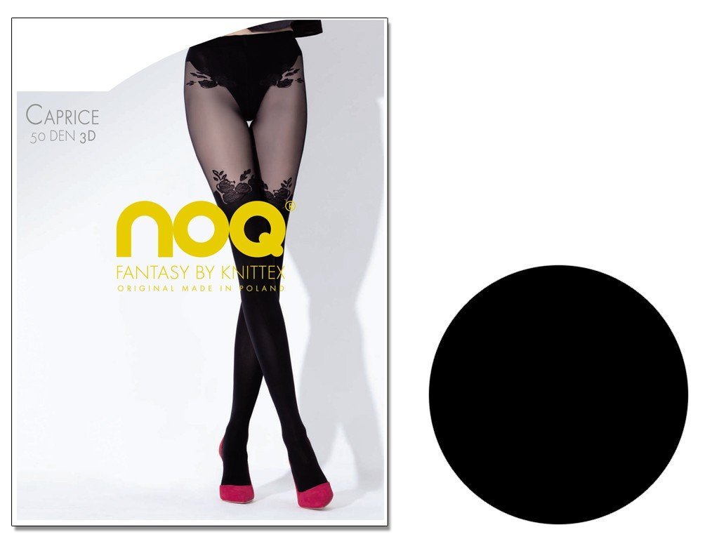 Czarne Rajstopy Wzorzyste Jak Pończochy Nero 3