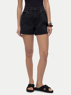 Vero Moda Szorty jeansowe Zuri 10279493 Czarny Regular Fit - Spodenki damskie - miniaturka - grafika 1