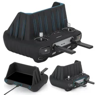Akcesoria do drona - Etui Obudowa Silikonowa Przeciwsłoneczna do Kontrolera DJI RC 2 / DJI Air 3 / DJI Mini 4 Pro - czarna - miniaturka - grafika 1