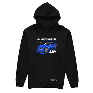 Czarna bluza z kapturem BMW E90 M3-S - Odzież do sportów motorowych - miniaturka - grafika 1