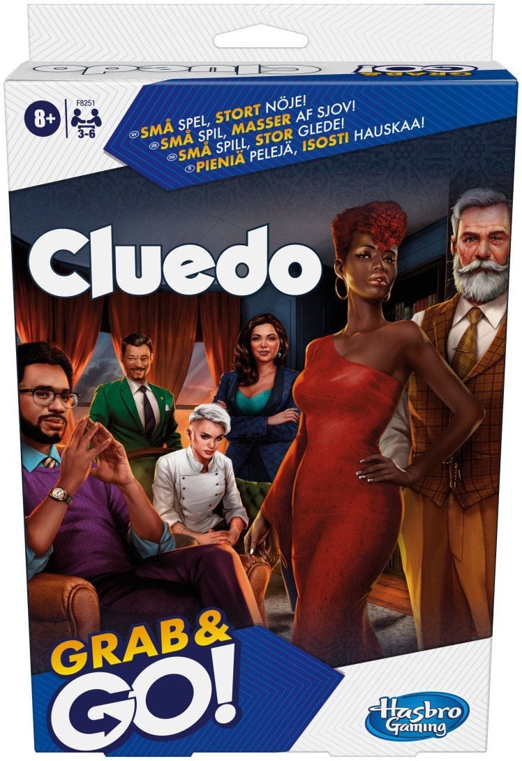Stalo žaidimas Hasbro Gaming Cluedo travel game, FI,SE,NO,DA