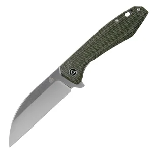 Nóż QSP Pelican, ostrze Stonewash CPM S35VN, rękojeść zielona Micarta QS118-E1 - Noże - miniaturka - grafika 1