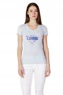 Koszulki i topy damskie - GUESS SZARY T SHIRT DAMSKI Z NADRUKIEM LOGO BAWEŁNA S I1C - miniaturka - grafika 1