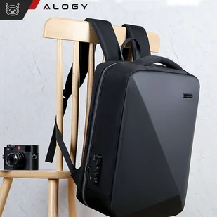 Plecak antykradzieżowy Alogy Urban Safe na laptopa 15,6" z portem USB duży wodoodporny Unisex Czarny - Pozostałe akcesoria do telefonów - miniaturka - grafika 12