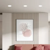 Oprawy, klosze i abażury - Briloner Oprawa wpuszczana LED Jeft, Ø12cm, biała, zestaw 3, włącz/wyłącz, sztywna - miniaturka - grafika 1