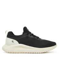 Sneakersy damskie - Sneakersy Calvin Klein Jeans Eva Runner Sock Mg Tech YW0YW01855 Czarny - miniaturka - grafika 1