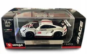 Samochody i pojazdy dla dzieci - Porsche 911 Rsr 1:43 Model Bburago Race 18-38302 - miniaturka - grafika 1