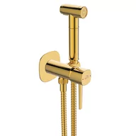 Baterie podtynkowe - Laveo Pola bateria bidetowa podtynkowa z zestawem prysznicowym złoty BAPG31P - miniaturka - grafika 1