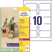Etykiety samoprzylepne i bloki etykiet - Zawieszki foliowe Avery 90x50 190mic. 100 szt. - miniaturka - grafika 1
