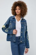 Kurtki damskie - Armani Exchange kurtka jeansowa damska kolor czarny przejściowa - miniaturka - grafika 1