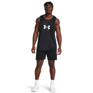 Spodnie sportowe męskie - Męskie spodenki do koszykówki Under Armour UA Baseline Woven Short - czarne - UNDER ARMOUR - miniaturka - grafika 1