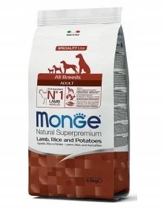 Monge Superpremium All Breeds Adult Krokiety dla psów z jagnięciną, ryżem i ziemniakami - Set %: 2 x 12 kg