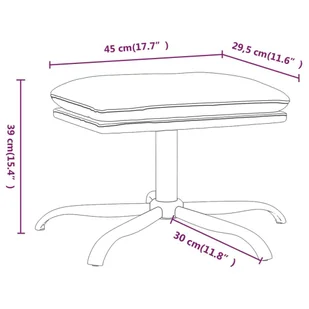 Lumarko Podnóżek, brązowy, 45x29,5x39 cm, lśniąca sztuczna skóra - Pufy i podnóżki - miniaturka - grafika 7
