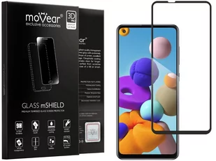 moVear 3D PRO-E - Szkło hartowane do Samsung Galaxy A21 (6.5") na Cały Ekran | Do Etui, fullGlue, 9H - Szkła hartowane na telefon - miniaturka - grafika 1