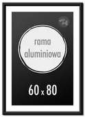 Ramki na zdjęcia - Ramka na zdjęcia 60x80 cm Ramki aluminiowe 80x60 cm czarna - miniaturka - grafika 1