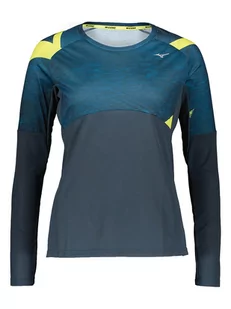 Mizuno Koszulka funkcyjna "Thermal Charge" w kolorze niebieskim - Koszulki sportowe damskie - miniaturka - grafika 1