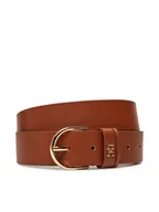 Paski - Tommy Hilfiger Pasek Damski Essential Effortless 3.5 AW0AW16837 Brązowy - miniaturka - grafika 1