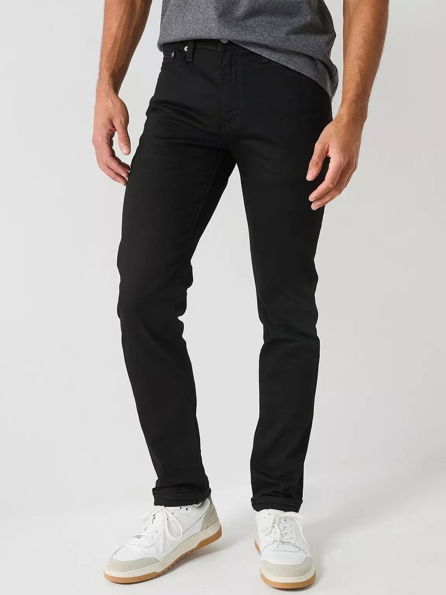 LEVI'S CZARNE JEANSY MĘSKIE RURKI Z PRZETARCIAMI BAWEŁNA 30/30 7BA
