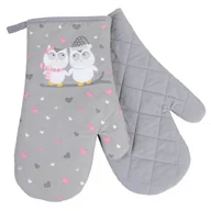 Fartuchy i rękawice kuchenne - Komplet rękawic kuchennych Lovely Christmas 19 x 30 cm szary - miniaturka - grafika 1