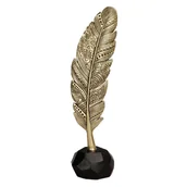Dekoracje domu - Złota dekoracja pióro - miniaturka - grafika 1