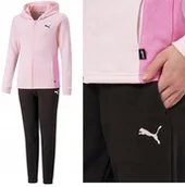 Spodnie sportowe damskie - DRESY DAMSKIE PUMA KOMPLET SPODNIE I BLUZA DRES DAMSKI REGULAR FIT ROZ. S - miniaturka - grafika 1