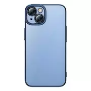 Etui i futerały do telefonów - Zestaw ochronny Baseus Glitter przeźroczyste etui i szkło hartowane do iPhone 14 (niebieski) - miniaturka - grafika 1