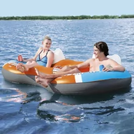 Materace dmuchane i koła do pływania - Bestway 43113 pływak basenowy i plażowy Czarny, Żółty Siedzisko do pływania Winyl, Swim ring - miniaturka - grafika 1