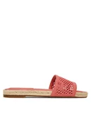 Espadryle damskie - Tommy Hilfiger Espadryle Knit Mesh Espadrille Flat Sandal FW0FW08744 Koralowy - miniaturka - grafika 1