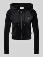 Bluzy damskie - Bluza rozpinana z obszyciem kamieniami stras model ‘MADISON’ - miniaturka - grafika 1