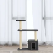 Drapaki dla kotów - vidaXL Drapak dla kota z sizalowymi słupkami ciemnoszary 70 cm 171435 - miniaturka - grafika 1
