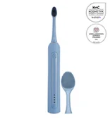 Szczoteczki elektryczne - Zestaw SEYSSO Basic Color Blue Sky Szczoteczka soniczna z końcówką do mycia twarzy - miniaturka - grafika 1