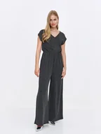 Kombinezony - Elegancki kombinezon ze srebrną nitką - miniaturka - grafika 1