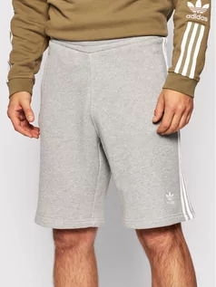 Spodnie sportowe męskie - Adidas Szorty sportowe 3-Stripes DH5803 Szary Regular Fit - grafika 1