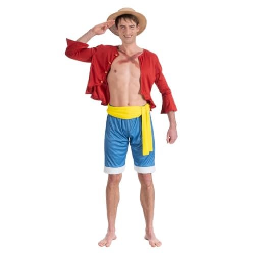 Chaks C4612XL, Luffy® jednoczęściowe przebranie dla dorosłych, rozmiar XL