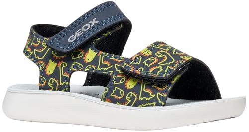 Geox Baby Boys B LIGHTFLOPPY sandały, granatowe/limonkowe zielone, 22 EU