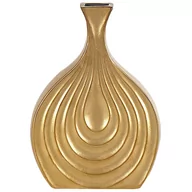 Wazony i flakony - Wazon Dekoracyjny Ceramiczny 25 Cm Złoty Thapsus - miniaturka - grafika 1