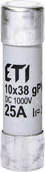 Bezpieczniki elektryczne - ETI Wkładka topikowa cylindryczna PV CH10x38 gPV 25A 1000V - miniaturka - grafika 1