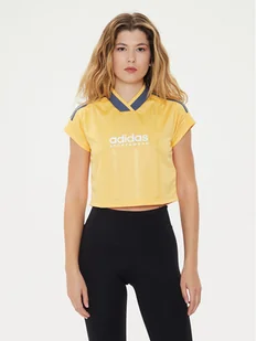 adidas T-Shirt Tiro Summer IS0726 Żółty Slim Fit - Koszulki i topy damskie - miniaturka - grafika 1