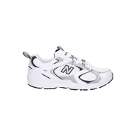 Buty trekkingowe męskie - Buty lekkie wygodne białe sportowe sneakersy męskie New Balance - miniaturka - grafika 1