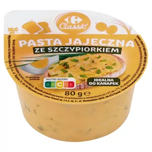 Carrefour Classic Pasta jajeczna ze szczypiorkiem 80 g - Konserwy i dania rybne - miniaturka - grafika 1