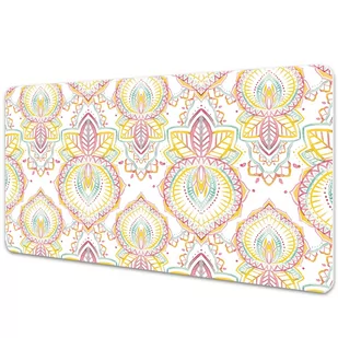 Mata ochronna z nadrukiem Indyjski wzór 90x45 cm - Podkładki na biurko - miniaturka - grafika 1