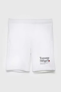Tommy Hilfiger szorty dziecięce kolor biały regulowana talia - Spodnie i spodenki dla chłopców - miniaturka - grafika 1