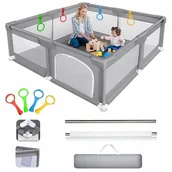 Łóżeczka i kojce - Kojec dla dzieci Suchy basen, plac zabaw 150x180 cm torba pokrowiec uchwyty - miniaturka - grafika 1