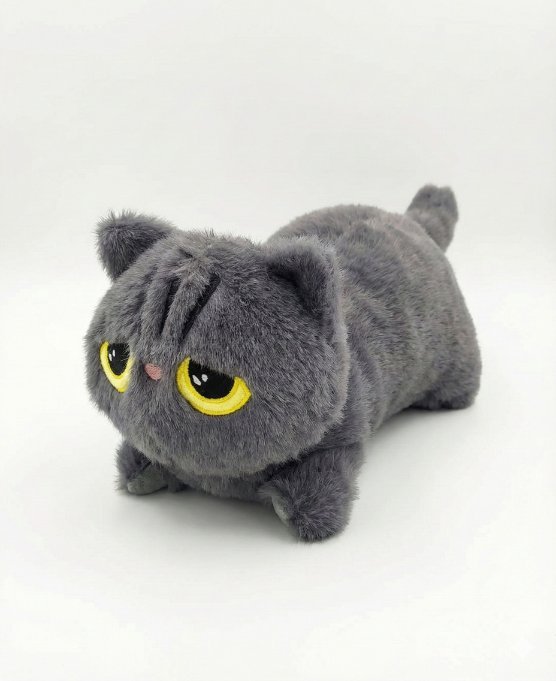 Duży Pluszowy Kot Szary 45cm Maskotka Przytulanka Prezent