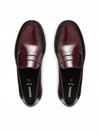 Mokasyny męskie - GEOX MOKASYNY MĘSKIE BRĄZOWE ELEGANCKIE WSUWANE ZE SKÓRĄ 40 JWB - miniaturka - grafika 1