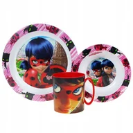 Zestawy naczyń dla dzieci - ZESTAW OBIADOWY Miraculum: Biedronka i Czarny Kot - miniaturka - grafika 1